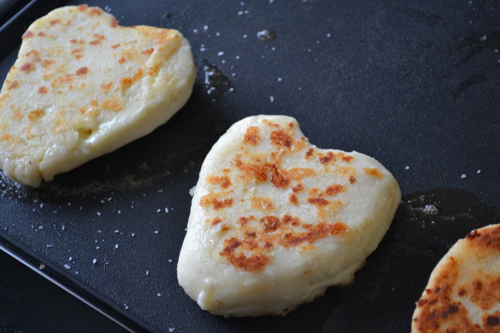 Heart shaped arepa