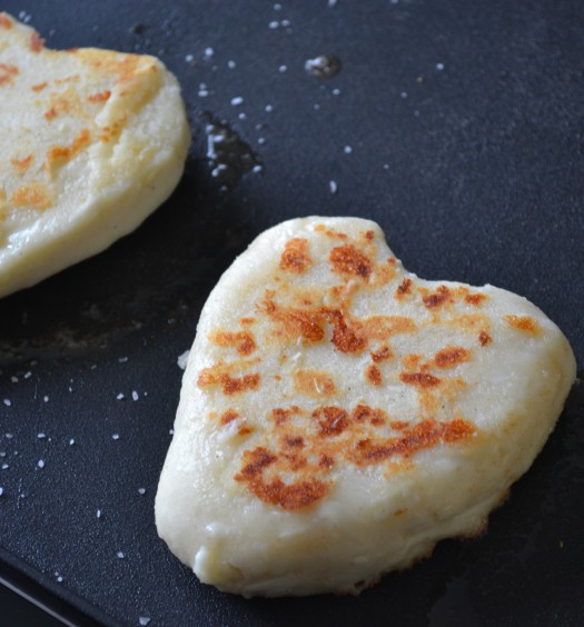 Heart shaped arepa