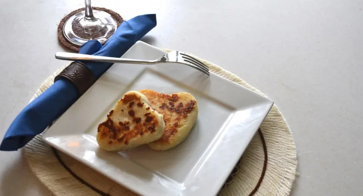 DSC_0053 Fancy heart shaped arepa for dinner