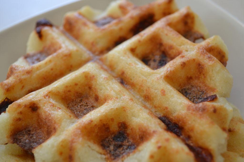 Arepa waffles on a plate