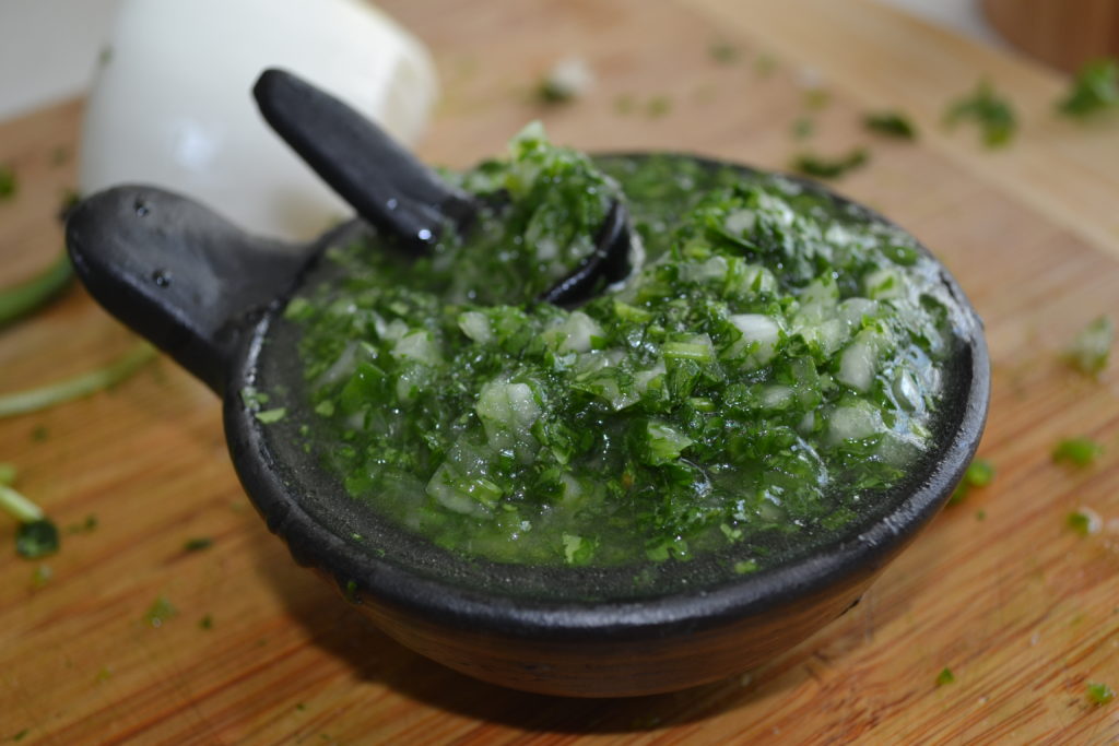 Traditional Salsa de Ají in Chamba Bowl