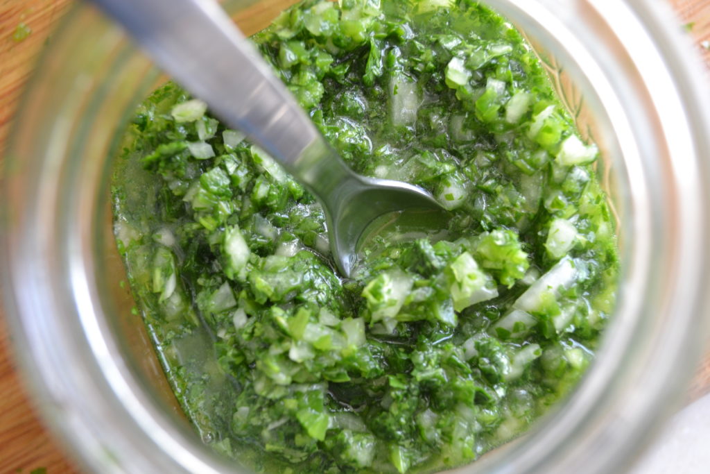 Traditional Salsa de Ají in Mason Jar