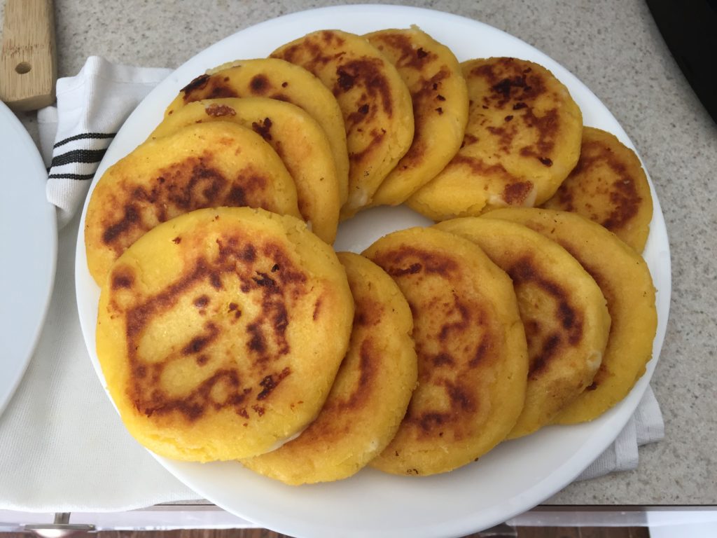 Gluten Free Arepas on a plate – ©ArepasDelGringo